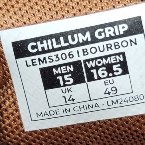 Lems Chillum Grip Unisex Size US Men's 15 Women's 16.5 Bourbon Lace Up Sneakers. - Picture 11 of 12